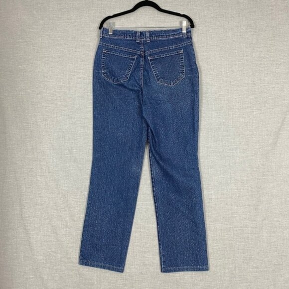 Gloria Vanderbilt High Rise Straight Leg Mom Jeans Sz 8 Average Blue - Picture 3 of 11